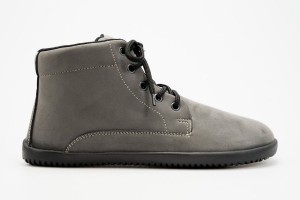 Men's Ahinsa Sundara Nubuck Barefoot Ankle Boots Grey | HVC9737HO