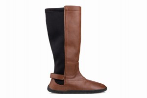 Women's Ahinsa Barefoot Tall Boots Brown | ETH2810UC