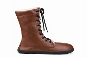 Women's Ahinsa Jaya Barefoot Winter Boots Brown | VKI7828DT