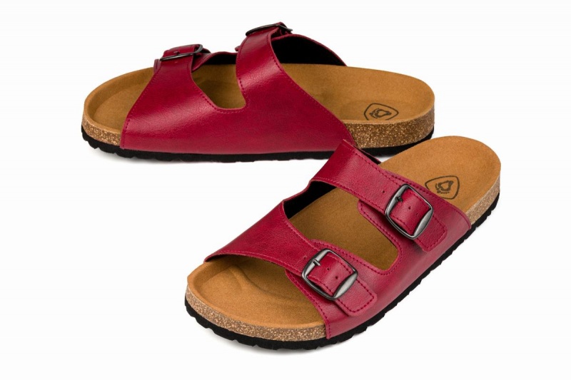 Men's Ahinsa Barefoot Sandals Burgundy | WTL1523PP