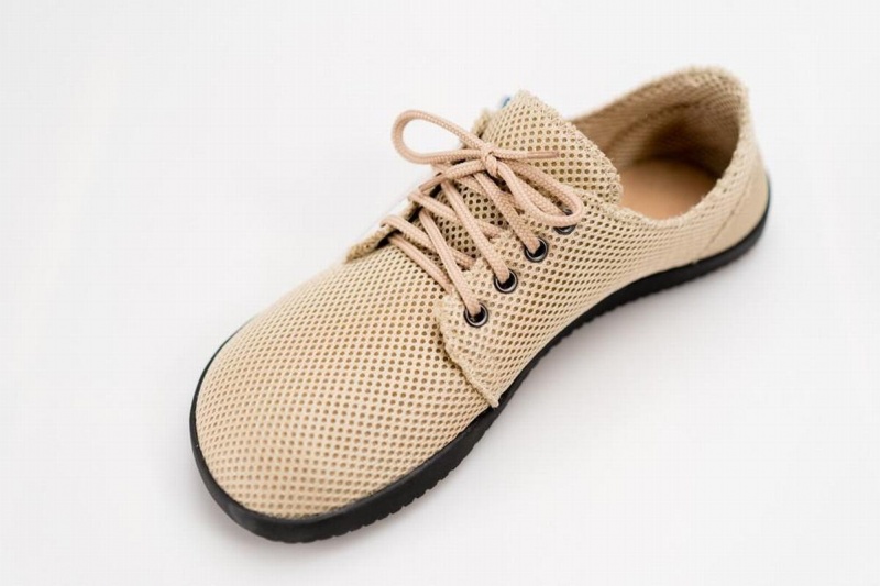 Men's Ahinsa Bindu 2 Airnet Barefoot Sneakers Beige | TVX4498NH