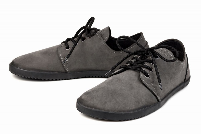 Men's Ahinsa Bindu 2 Nubuck Barefoot Casual Shoes Grey | HTH899CY