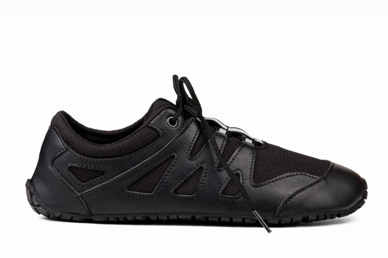 Men\'s Ahinsa Chitra Run Barefoot Running Shoes Black | OKD9575FB