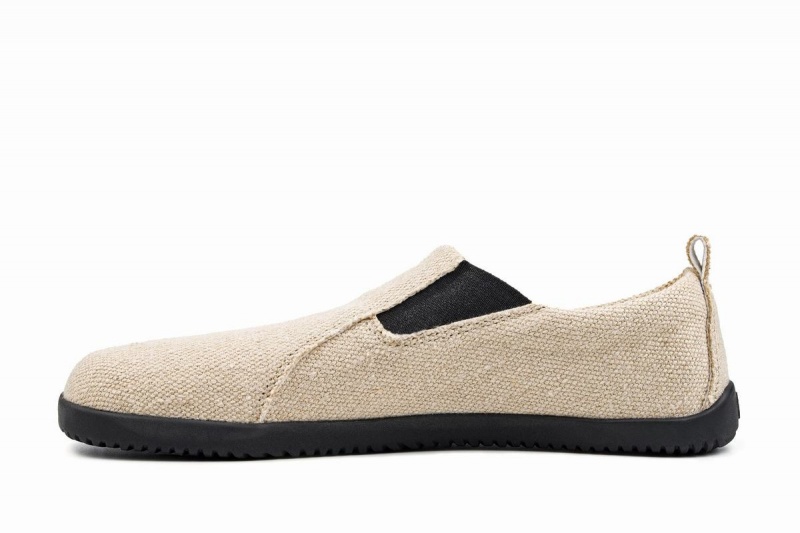 Men's Ahinsa Hemp Barefoot Slip On Sneakers Beige | DIP546KF