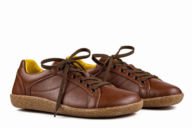 Men's Ahinsa Pura Barefoot Sneakers Brown | JVV8437VQ