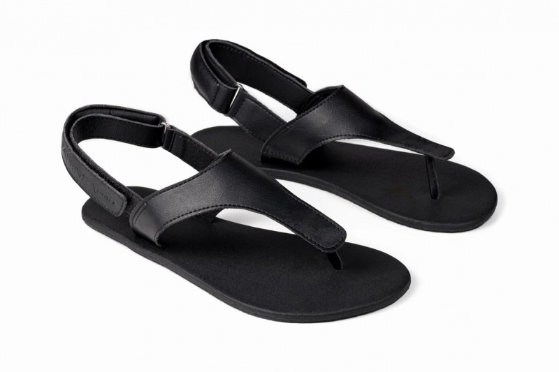 Men's Ahinsa Simple Barefoot Sandals Black | YKQ4326YR