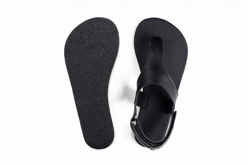 Men's Ahinsa Simple Barefoot Sandals Black | YKQ4326YR