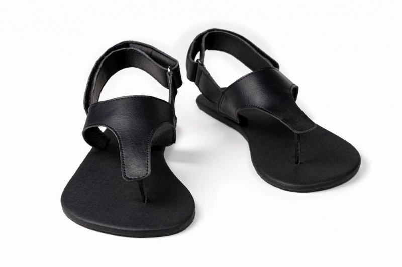 Men's Ahinsa Simple Barefoot Sandals Black | YKQ4326YR