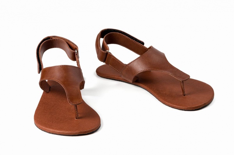 Men's Ahinsa Simple Barefoot Sandals Brown | PRE3172AS