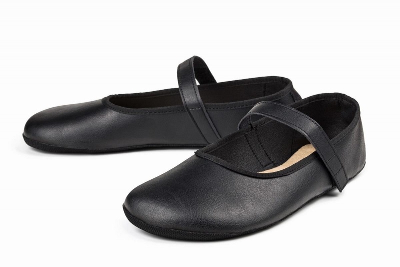 Women's Ahinsa Ananda Barefoot Ballet Flats Black | KHF942OJ