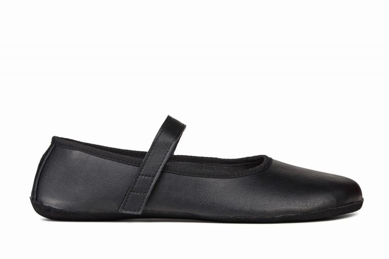 Women\'s Ahinsa Ananda Barefoot Ballet Flats Black | KHF942OJ