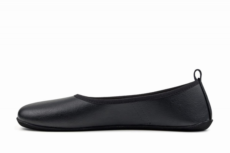 Women's Ahinsa Ananda Narrow Barefoot Ballet Flats Black | DWM5732SF