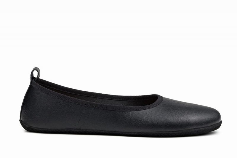 Women\'s Ahinsa Ananda Narrow Barefoot Ballet Flats Black | DWM5732SF