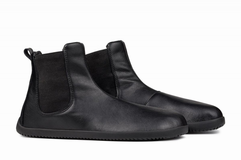 Women's Ahinsa Barefoot Chelsea Boots Black | YQM6969HP