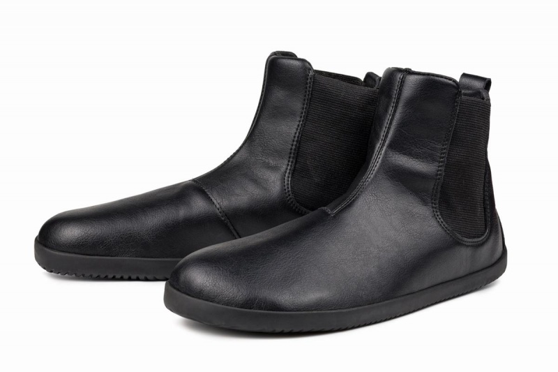 Women's Ahinsa Barefoot Chelsea Boots Black | YQM6969HP