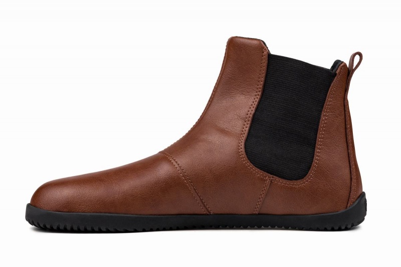 Women's Ahinsa Barefoot Chelsea Boots Brown | MEI637UL