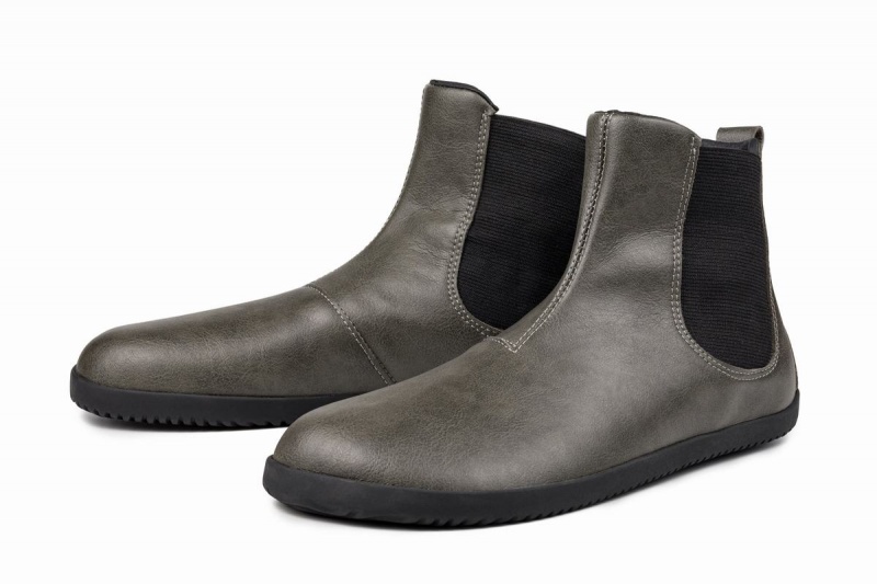 Women's Ahinsa Barefoot Chelsea Boots Grey | QXM1956FI