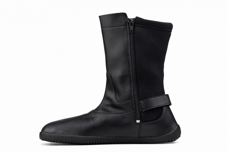 Women's Ahinsa Barefoot Mid-Calf Boots Black | CYR7685PX