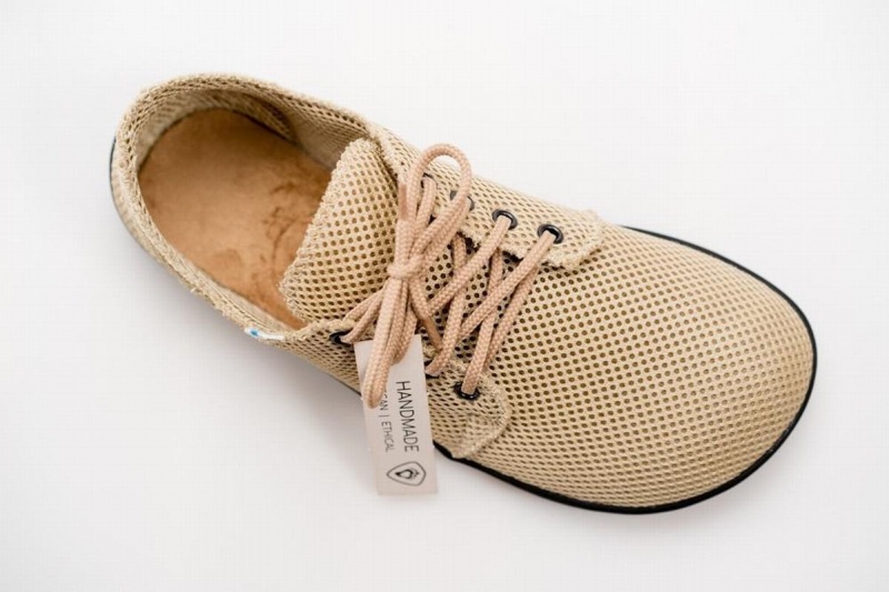 Women's Ahinsa Bindu 2 Airnet Barefoot Sneakers Beige | TFT3734YL