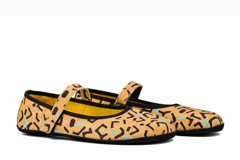 Women's Ahinsa Fantasia Barefoot Ballet Flats Yellow | OLM325SH