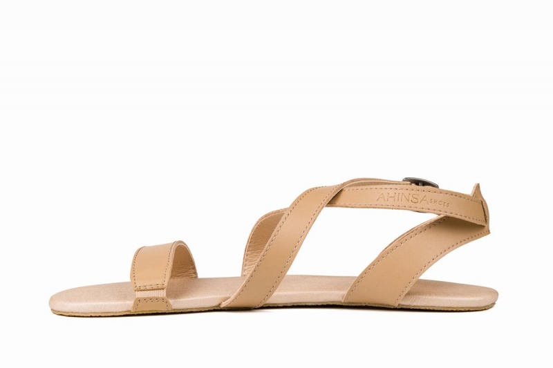 Women's Ahinsa Hava Barefoot Sandals Beige | PBN3270PZ