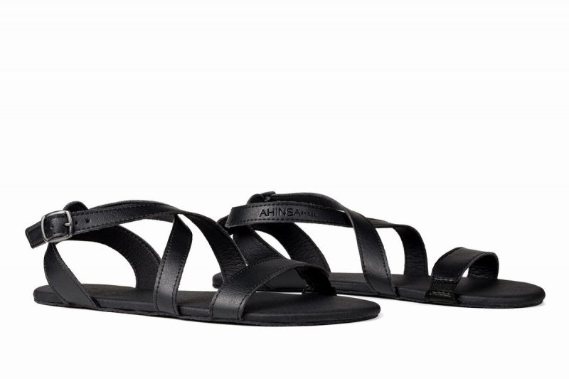 Women's Ahinsa Hava Barefoot Sandals Black | YQR5069CC