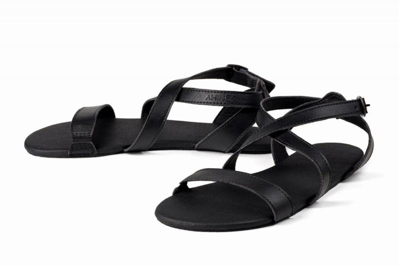 Women's Ahinsa Hava Barefoot Sandals Black | YQR5069CC