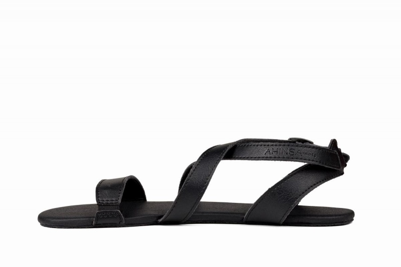 Women's Ahinsa Hava Barefoot Sandals Black | YQR5069CC