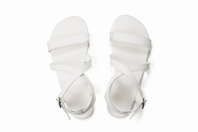 Women's Ahinsa Hava Barefoot Sandals White | NGI8657PJ