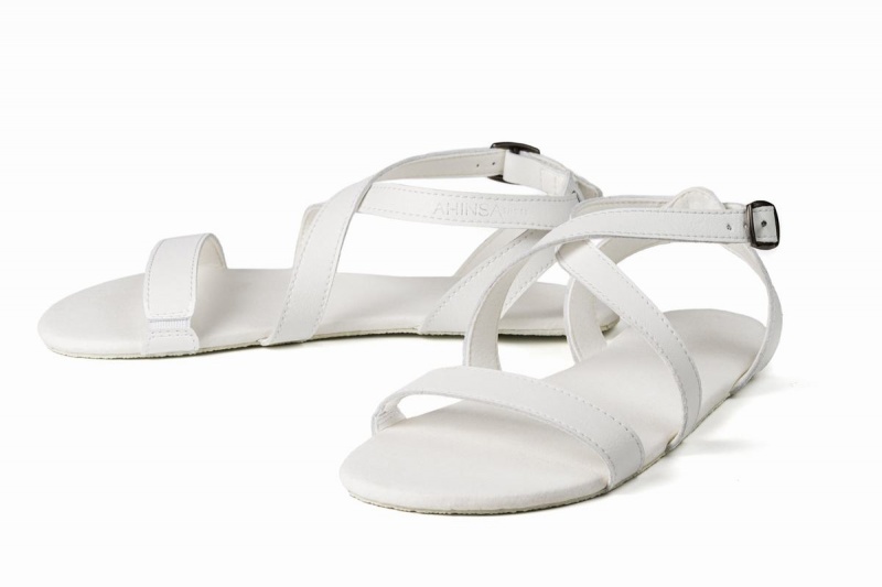 Women's Ahinsa Hava Barefoot Sandals White | NGI8657PJ