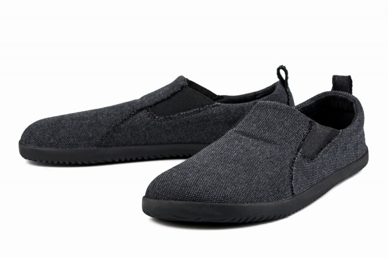 Women's Ahinsa Recycled Barefoot Slip On Sneakers Dark Grey | WIK5574LQ