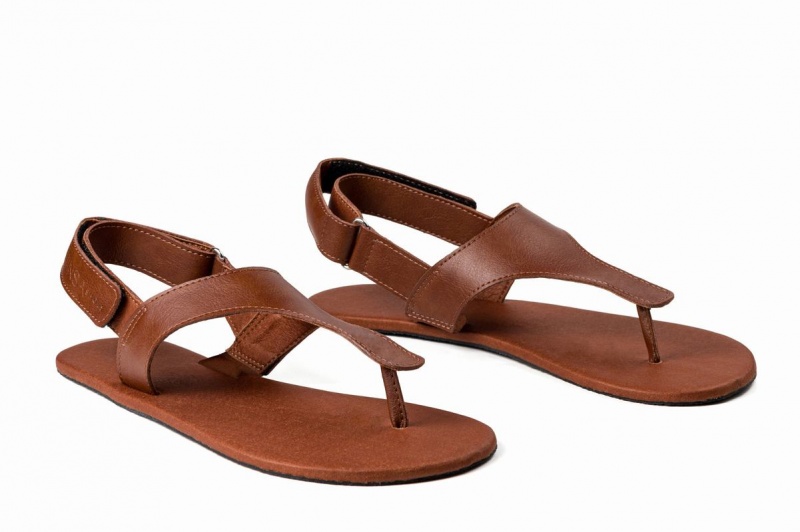 Women's Ahinsa Simple Barefoot Sandals Brown | SVR10039XA